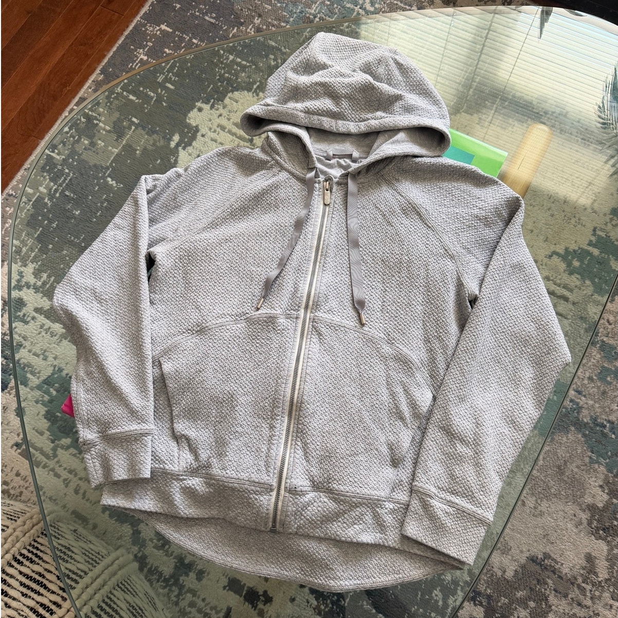 Lululemon Athletica Womens At Ease Textured Zip Hoodie